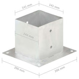 Post Anchors 4 pcs Galvanised Metal 141 mm 145452