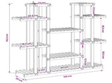 Plant Stand Natural 123 x 25 x 114.5 cm Solid Acacia Wood 903102