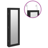 Mirror Jewellery Cabinet Wall Mounted Black 30x8.5x90 cm 353212