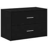 Cabinet with 2 Drawers Black Oak 60x31x40 cm Engineered Wood 858823