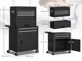 Three-Part Steel Locking Tool Chest - Black T3398P425128