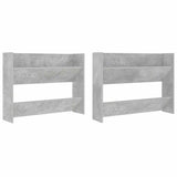 Wall Shoe Cabinets 2 pcs Concrete Grey 80x18x60 cm Engineered Wood 806750