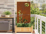 Garden Privacy Screen Rusty 50 x 140 cm Weathering steel 876321