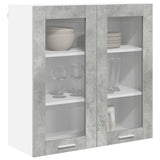 Hanging Cabinet Concrete Grey 80 x 31 x 80 cm Engineered Wood 884325