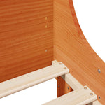 ZNTS Bed Frame without Mattress Wax Brown 90x190 cm Single Solid Wood Pine 3306482