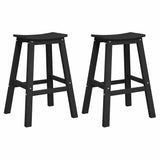 Bar Stool 2 pcs Black 52 x 43 x 73.5 cm HDPE 42006611