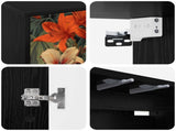 Wall-mounted TV Cabinet GENNEP 69 x 33 x 40 cm Black Oak 8007122