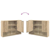Mirror Cabinet Sonoma Oak 80 x 17 x 55 cm Engineered Wood 883356