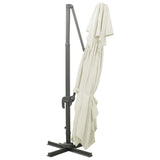 Cantilever Garden Parasol with Double Top Sand 400x300 cm 312369