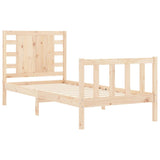 Bed Frame without Mattress 90x200 cm Solid Wood Pine 3192801