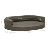 ZNTS Ergonomic Dog Bed Mattress 75x53 cm Linen Look Dark Grey 171290