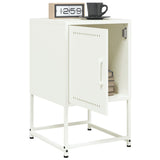 ZNTS Bedside Cabinets 2 pcs White 36x39x60.5 cm Steel 846457