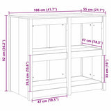 Kitchen Cabinet with Shelf MEPPEL Warm White 106 x 55 x 92 cm 868178