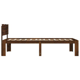 Single Bed Frame with Headboard ROSTOCK Dark Brown 80 x 200 cm 903452