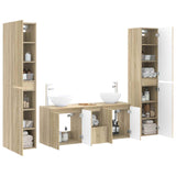 Bathroom Furniture Set 5 pcs Sonoma Oak 33 x 34.5 x 160 cm 3406025