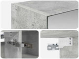 Bathroom Mirror Cabinet Concrete Grey 80 x 14.5 x 70 cm 889106