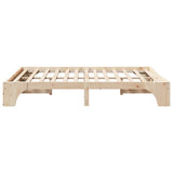 Bed Frame Natural 140 x 200 cm Solid Pine Wood 872944