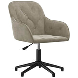 Office Chair Light Grey 56 x 61.5 x 72 cm Velvet 42025219