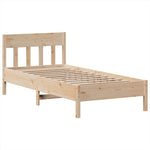 ZNTS Bed Frame without Mattress 100x200 cm Solid Wood Pine 3323266