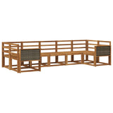 Outdoor Sofa Set 7 pcs Natural Solid Acacia Wood 3385505