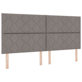 Headboard with Headboard Taupe 200 cm Faux Leather 3337955