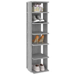 ZNTS Shoe Racks 2 pcs Grey Sonoma 27.5x27x102 cm Engineered Wood 815975