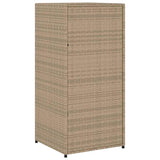 Garden Storage Cabinet Beige 55x55x111 cm Poly Rattan 365562