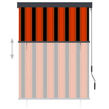 Outdoor Roller Blind 120x250 cm Orange and Brown 145966