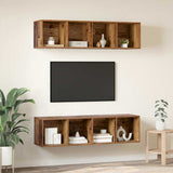 TV Cabinet Set Wall-mounted 3 pcs Old Wood Engineered Wood 3393411