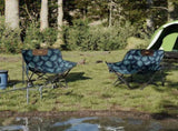 Camping Chairs with Pocket Foldable 2 pcs Leave Print 366555