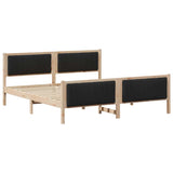 Bed frame Brown and black 180 x 200 cm Solid pine wood 3394305