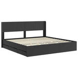 Bed Frame with Storage and Headboard Black 180 x 200 cm 3414282