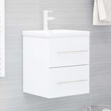Sink Cabinet with Built-in Basin White Engineered Wood 3099032