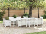 Garden Dining Table White 250 x 100 x 73 cm Poly Rattan 871694