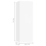 7 Piece TV Cabinet Set White Engineered Wood 3078718