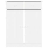 Shoe Cabinet ALTA White 77x35x96 cm Solid Wood Pine 353926