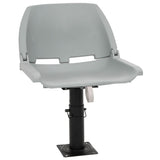 2 Piece Foldable Boat Seat Set No Pillow Grey 48x51x41 cm 3284274