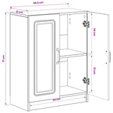 Bathroom Storage Cainet UTRECHT Sonoma Oak 59.5 x 31 x 77 cm 897717