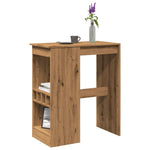 ZNTS Bar Table with Racks Artisan Oak 90x47.5x103.5 cm Engineered Wood 854345