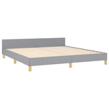 Bed Frame without Mattress Light Grey King Fabric 347459