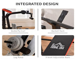 Adjustable Weight Bench with Leg Extension, Barbell Rack, Preacher Curl Pad, Butterfly, T3398P349196
