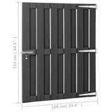 Garden Gate WPC 100x112 cm Grey 318103
