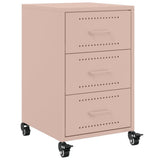 Bedside Cabinet Pink 36x39x59 cm Steel 846729
