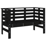 Garden Bench Black Solid pine wood 111.5x53x71 cm Durable 825139