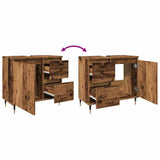 Bathroom Cabinet Old Wood 65x33x60 cm Engineered Wood 857223