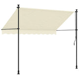 Retractable Awning Cream 300x150 cm Fabric and Steel 368747