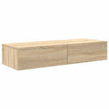 ZNTS Wall Shelf with Drawers Sonoma Oak 100x36x19 cm Engineered Wood 859988