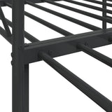 Daybed with Trundle without Mattress Black 90x190 cm Steel 4104674