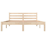 Bed Frame without Mattress Solid Wood Pine 140x190cm 810410