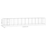 Outdoor Dog Kennel Galvanised Steel 26,62 m 3082312